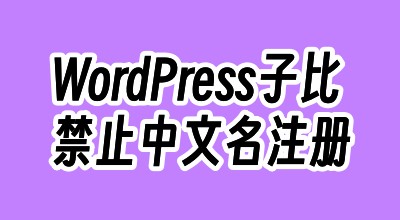 WordPress子比主题禁止使用中文昵称注册账号-蛙言资源网